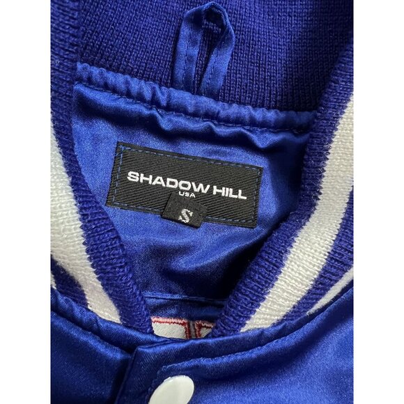 Shadow Hill Pepsi Satin Varsity Jacket in Blue - Picture 5 of 5